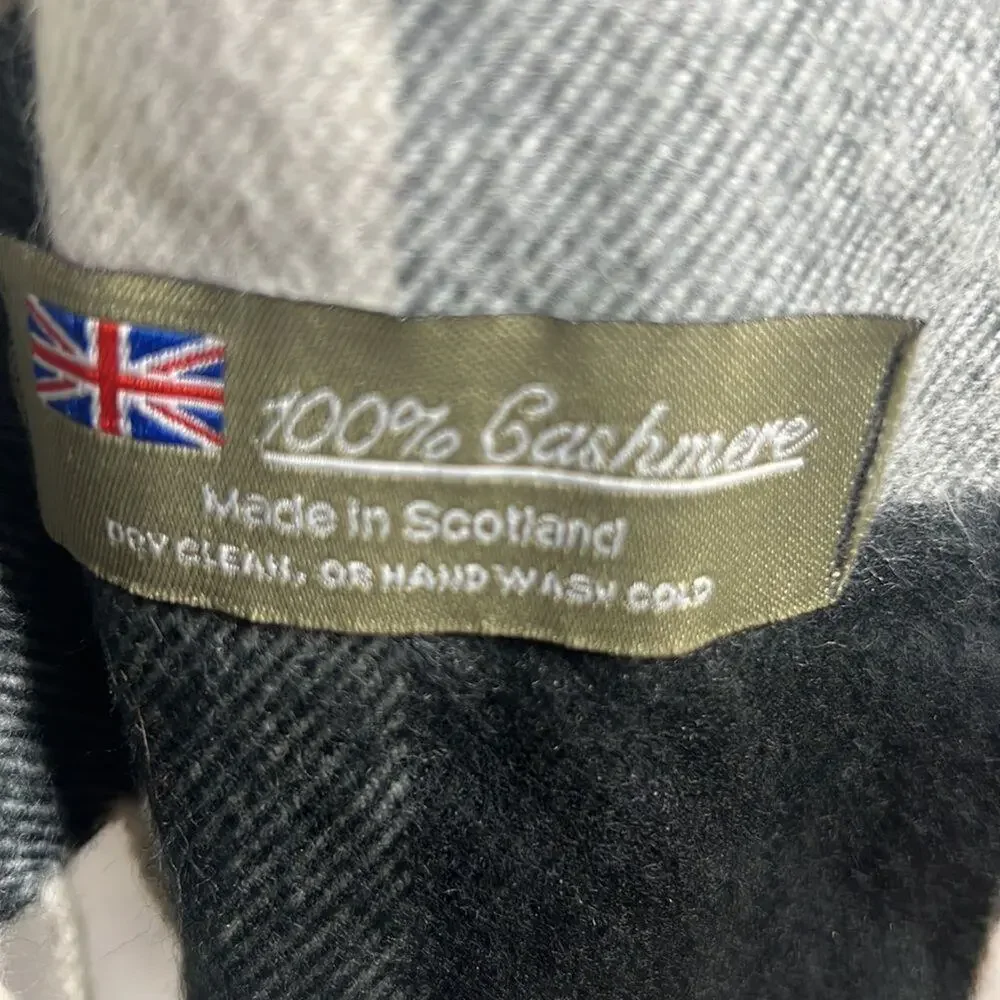 CASHMERE NECK SCARF MADE IN SCOTLAND‎ 71in LG W12 in